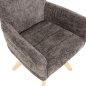 Preview: DINING ARMCHAIR GREY FABRIC-RUBBERWOOD LEGS 66x63x91Hcm