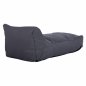 Preview: Pouf "Alok" in grau mit UV-Schutz Wasserdicht 140x70x60 cm