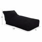 Preview: Pouf "Alok" in black with UV Protection 140x70x60 cm