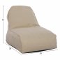 Preview: POUF SITZSACK "CLOUD" WASSERDICHTER SESSEL ECRU 81x78x73 cm