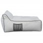 Preview: "ZAFER" POUF WITH TEXTILINE WHITE AND BLACK 88x128x40-60 cm