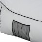 Preview: "ZAFER" POUF WITH TEXTILINE WHITE AND BLACK 88x128x40-60 cm