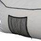 Preview: POUF BED 2 PEOPLE TEXTILENE 2X1 WHITE BLACK RAIL 140x140x60
