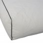 Preview: POUF BED 2 PEOPLE TEXTILENE 2X1 WHITE BLACK RAIL 140x140x60
