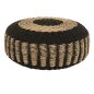 Preview: SARONI SEEGRAS POUF HOCKER IN NATURSCHWARZ FARBE Φ60x35Ycm
