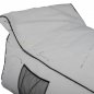 Preview: "WADELIN" LOUNGE POUF WITH TEXTILINE WHITE AND BLACK RAIL 190x80x40-60 cm