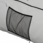Preview: "WADELIN" LOUNGE POUF WITH TEXTILINE WHITE AND BLACK RAIL 190x80x40-60 cm