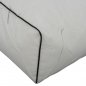 Preview: "WADELIN" LOUNGE POUF WITH TEXTILINE WHITE AND BLACK RAIL 190x80x40-60 cm