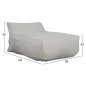 Preview: POUF ZAFER WITH TEXTILENE 600gr / m2 2X1 WHITE 88x128x60cm