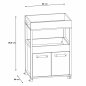 Preview: ΡΑΦΙΕΡΑ ΓΙΑ ΠΟΤΑ ΜΕ ΡΟΔΑΚΙΑ ΓΚΡΙ CEMENT-ΚΑΦΕ PALET 60x40x88,5 εκ.