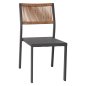 Preview: ALUMINUM CHAIR ANTHRACITE BEIGE RATTAN & TEXTLINE 46x55.5x83 cm