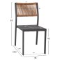 Preview: ALUMINUM CHAIR ANTHRACITE BEIGE RATTAN & TEXTLINE 46x55.5x83 cm