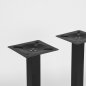 Preview: Bein Restauranttisch 70x40x71cm Schwarzes Metall