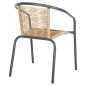 Preview: SESSEL METALLGRAU-KOMP. RATTAN NATUR 54x61x75L