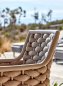 Preview: Aluminium Sessel "LEON" in Taupe Farbe mit Geflecht