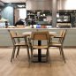 Preview: Holzsessel "Scolar A" aus Eiche und Metallgestell