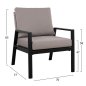Preview: 4-tlg.Loungegarnitur aus Aluminium in Grau