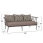 Preview: 4-teiliges Lounge-Set aus Aluminium in Militärgrau