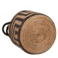 Preview: 2-PIECE SET OF DECORATIVE BASKETS MENDONG GRASS IN NATURAL-BLACK COLOR Φ36x32-40Hcm