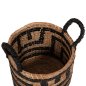Preview: 2-PIECE SET OF DECORATIVE BASKETS MENDONG GRASS IN NATURAL-BLACK COLOR Φ36x32-40Hcm