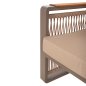 Preview: OUTDOOR-SET 4-TLG. MIT SEIL, ALUMINIUM-IROKO- UND CAPPUCCINO FARBENDEM KISSEN