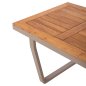Preview: OUTDOOR-SET 4-TLG. MIT SEIL, ALUMINIUM-IROKO- UND CAPPUCCINO FARBENDEM KISSEN