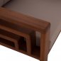 Preview: OUTDOOR-SET 4-TLG. MASSIVES IROKO-HOLZ IN WALNUSSFARBE & BEIGE KISSEN