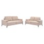 Preview: SOFA SET 2-TLG. TERIN BEIGE STOFF-SCHWARZE METALLBEINE