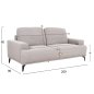 Preview: SOFA SET 2-TLG. TERIN GRAUER STOFF-SCHWARZE METALLBEINE