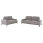 Preview: SOFA SET 2-TLG. TERIN GRAUER STOFF-SCHWARZE METALLBEINE