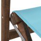 Preview: REGISSEUR DIREKTOR STUHL AUS NUSSBAUM MIT HIMMELBLAUEM TEXTILENE-SATZ