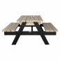 Preview: PICKNICK-SET 2 BÄNKE MIT SCHWEDISCHEM HOLZTISCH