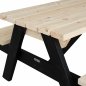 Preview: PICKNICK-SET 2 BÄNKE MIT SCHWEDISCHEM HOLZTISCH