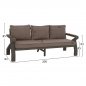 Preview: OUTDOOR-SET 4TLG GRAU ALUMINIUM UND IROKO HOLZ