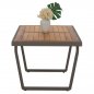 Preview: OUTDOOR-SET 4TLG GRAU ALUMINIUM UND IROKO HOLZ