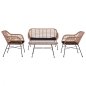 Preview: 4-tlg Loungeset ,,Allegra“ in schwarz-beige