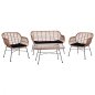 Preview: 4-tlg Loungeset ,,Allegra“ in schwarz-beige