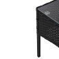 Preview: OUTDOOR-LOUNGE-SET 4-TLG. SYNTHETISCHES RATTAN IN SCHWARZ – KISSEN IN CAPPUCCINO