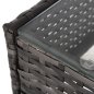 Preview: OUTDOOR-LOUNGE-SET 4-TLG. SYNTHETISCHES RATTAN IN GRAU – KISSEN IN BEIGE