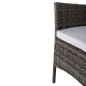 Preview: OUTDOOR-LOUNGE-SET 4-TLG. SYNTHETISCHES RATTAN IN GRAU – KISSEN IN BEIGE
