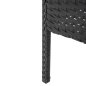 Preview: OUTDOOR-LOUNGE-SET 4-TLG. SYNTHETISCHES RATTAN IN SCHWARZ – KISSEN IN GRAU