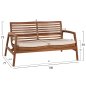 Preview: OUTDOOR-LOUNGE-SET 4-TLG. DOVER RECYCELTES TEAKHOLZ-WEIßE KISSEN