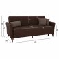 Preview: LIVING ROOM SET GALILEO 2 PCS IN BROWN