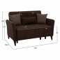 Preview: LIVING ROOM SET GALILEO 2 PCS IN BROWN