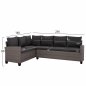Preview: Outdoor Sofa in Grau Geflecht Wicker