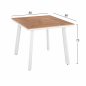 Preview: ESSZIMMER-SET 3-TEILIG ALUMINIUM TISCH 80X80 & WEIßER SESSEL