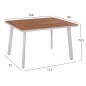Preview: DINING SET 5PCS WITH POLYWOOD TABLE 120X80 & WHITE ARMCHAIR