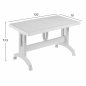 Preview: ESSZIMMER-SET 5-TEILIG POLYPROPYLEN TISCH 120X70 & WEISSER SESSEL