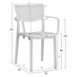 Preview: ESSZIMMER-SET 5-TEILIG POLYPROPYLEN TISCH 140X80 & WEISSER SESSEL