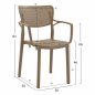 Preview: ESSZIMMERSET 5-TEILIG POLYPROPYLEN TISCH 120X70 & SESSEL "CAFFEE"